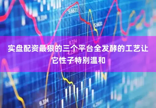实盘配资最狠的三个平台全发酵的工艺让它性子特别温和